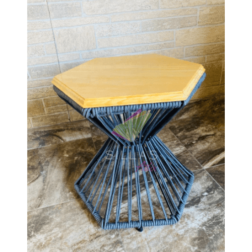 Hexagonal Patio Table / Geometric Outdoor Table / Statement Garden Piece